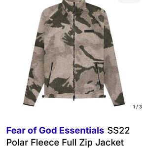 Fear Of God Essentials Camo Polar Fleece Jacket small men’s